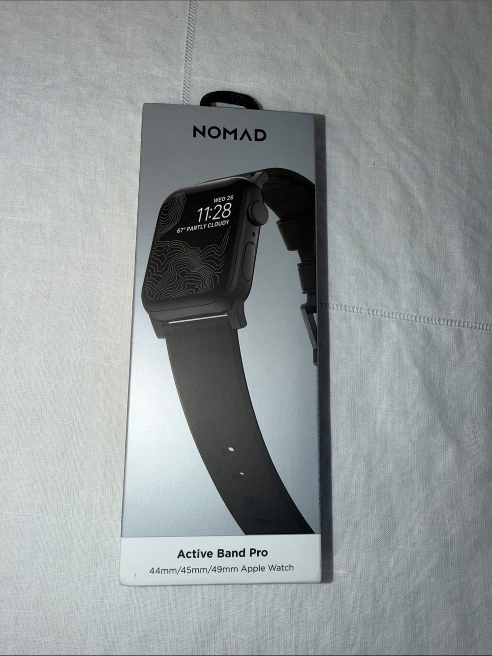 NWT New Nomad Active Band Pro Black Leather Apple Watch Strap